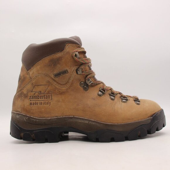 Zamberlan Mountaineering Gore Tex Men's Size 8 H  Brown Leather Hiking Boots - Picture 1 of 12